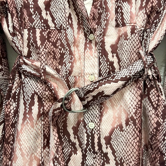 Current/Elliott The Carmel Dress in Peach Whip Python Size 0 - Picture 8 of 12